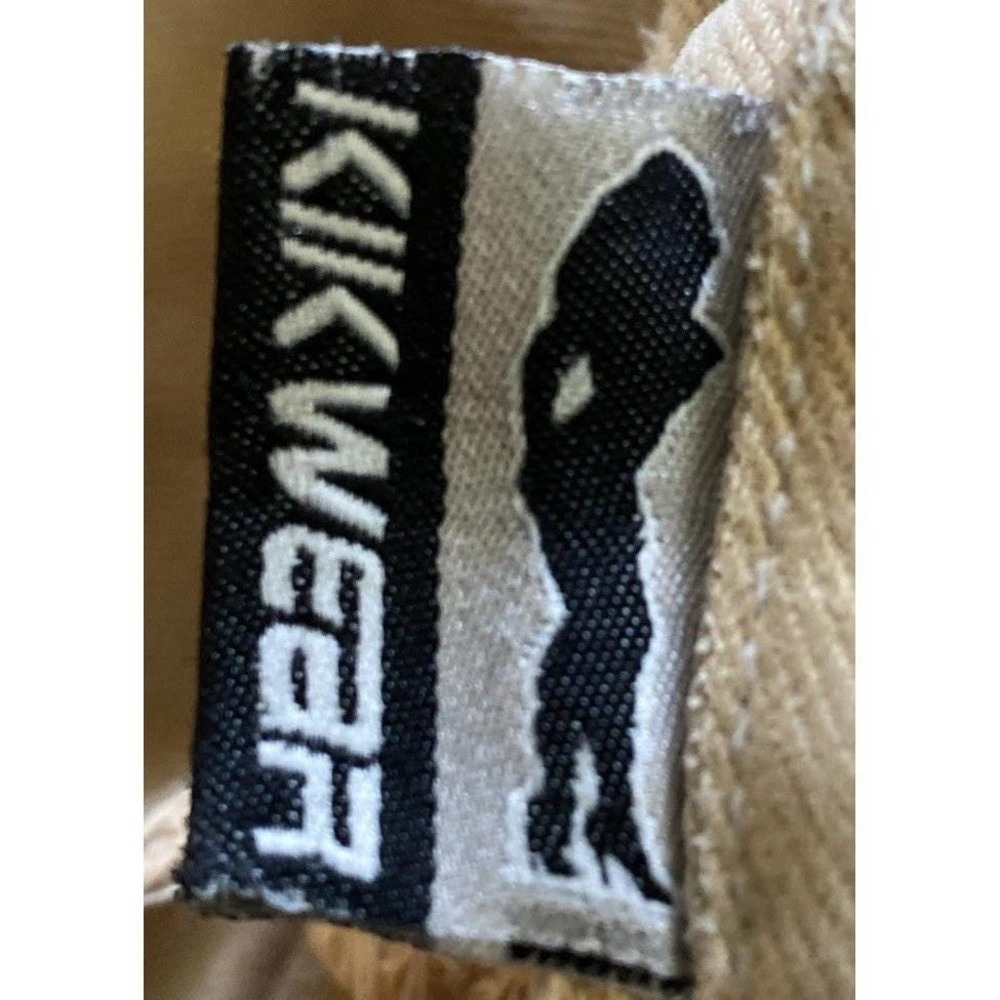 Vintage 90s KIKWEAR '91 Wide Leg Rave Pants Khaki Thrashed Pin Up Silhouette